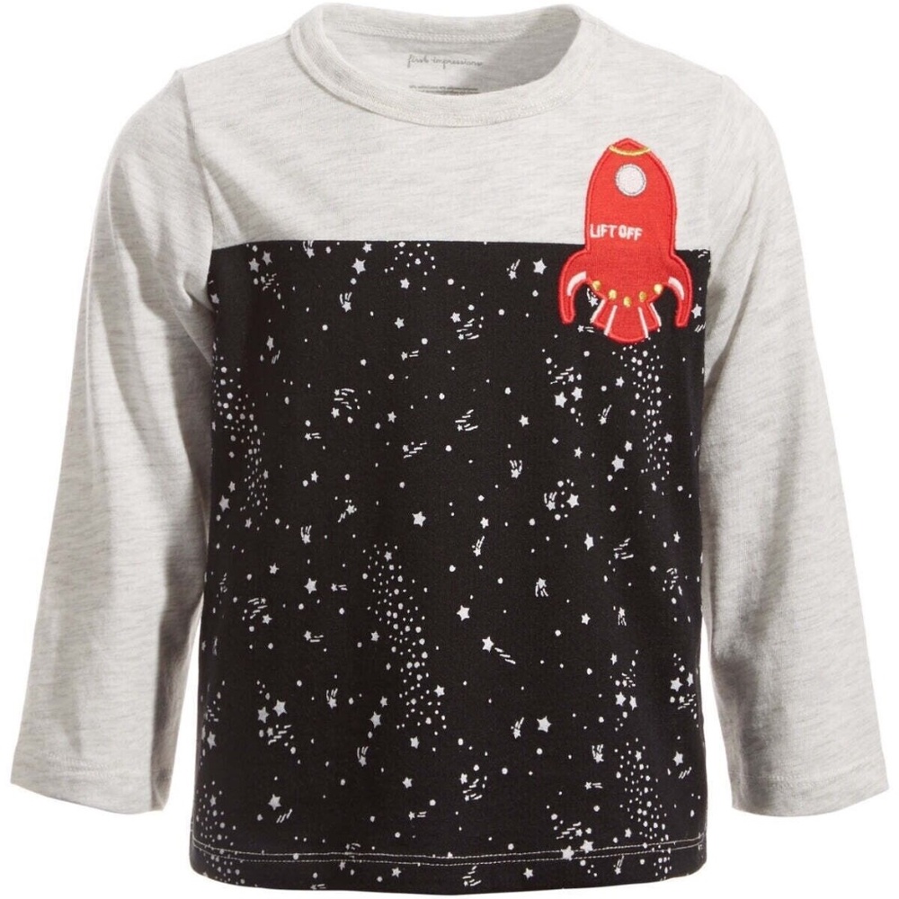 3 For $15 First Impressions Toddler Boy Lift Off Rocket Tee, Long Sleeve T-Shirt